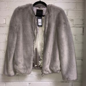 Faux Fur Bomber NWT